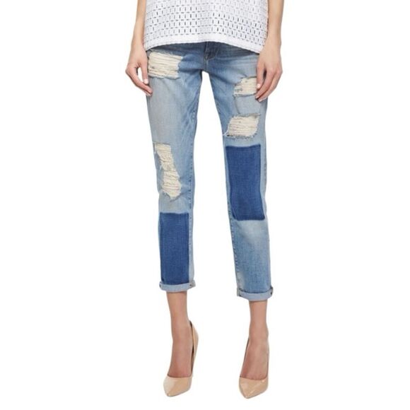 Frame Denim Le Garcon Distressed Ankle Jeans, Redlands 26 - Picture 1 of 13